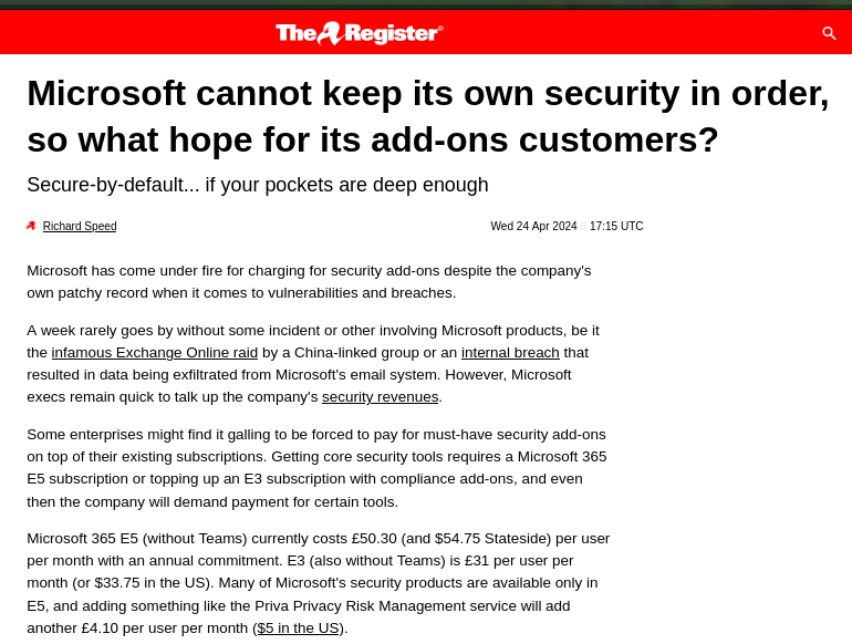 Microsoft cannot keep its own security in order, so what hope for its add-ons customers?