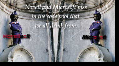 Novell and Microsoft piss on GNU/Linux codebase