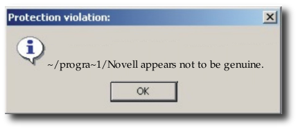 Novell is not genuine (prompt)
