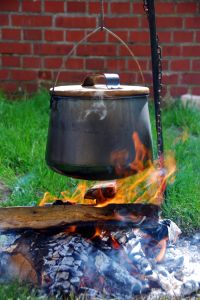 Kettle over the fire
