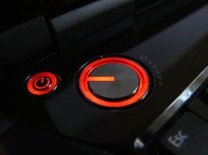 Power button red