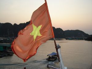 Vietnam flag at How Lung Bay