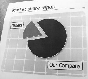 Market share report - a pie chart
