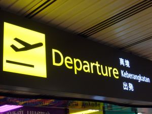Departure sign