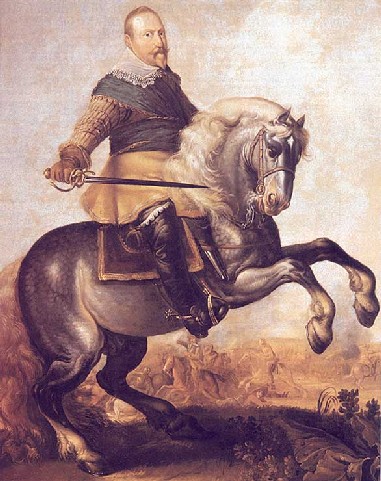 Gustavus Adolphus at the Battle at Breitenfeld