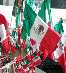 Many Mexican flags