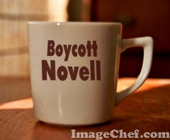 Boycott Novell cup of coffee