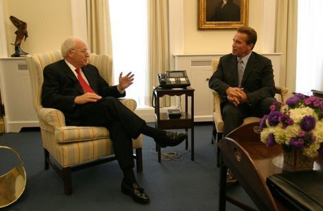 Arnold Schwarzenegger and Dick Cheney
