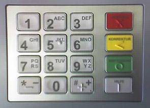 ATM pinpad in German