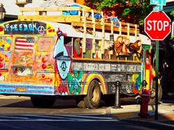 Photo of a hippie bus